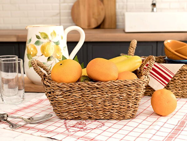 مارو سلة خوص كبيرة - 0