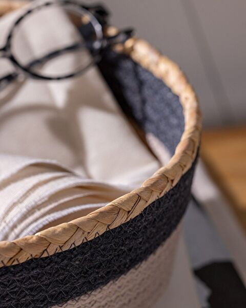 Envol Round Basket - Grey/Beige - 2