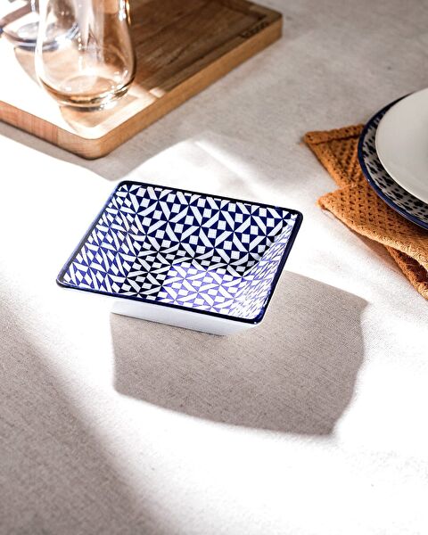 وعاء Rêve Bleu Nancy New Bone China المربع - 0