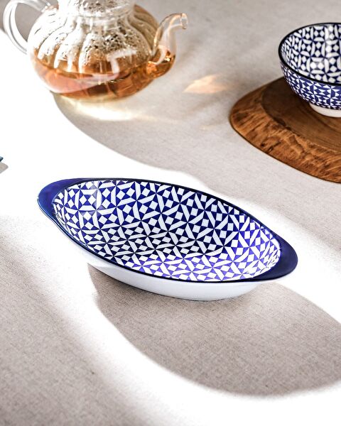 Rêve Bleu Petite Nancy Bone China Plate with Handle - 0