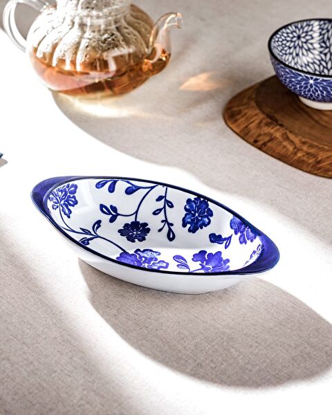 طبق Rêve Bleu Angers الجديد على شكل عظمة صينية بمقبض - 0