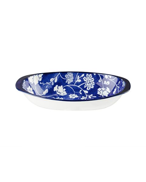 Rêve Bleu Rennes New Bone China Oval Plate with Handle - 2