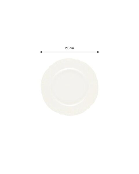 Lentetaartbord - 21 cm - Wit - 5