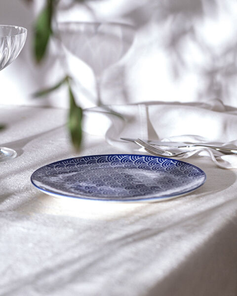 Reve Bleu Saphir Cake Plate - 1