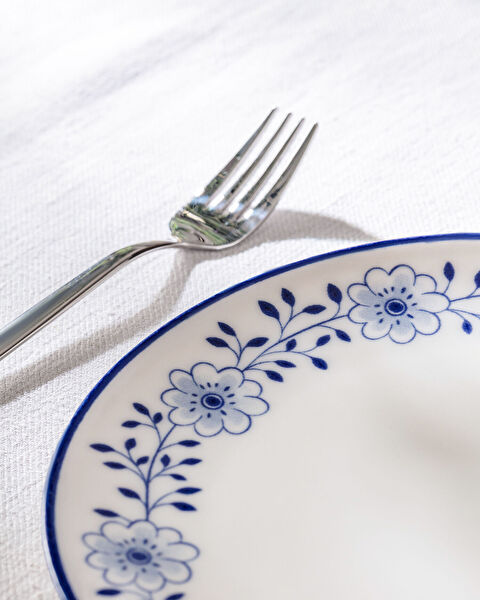 Reve Bleu Floral Cake Plate - 1