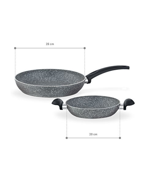 Gordes Granite Look 2 Piece Pan and Pan Set