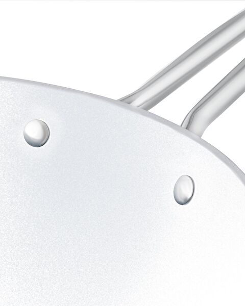 Nano Keramische Wokpan - Grijs/Wit - 28 cm - 9