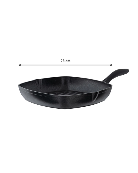 Titanium Professionele Grillpan - Zwart - 28 cm - 4