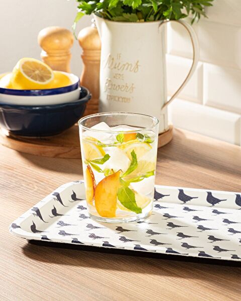 Rêve Bleu Oiseau Dikdörtgen Tepsi - 0