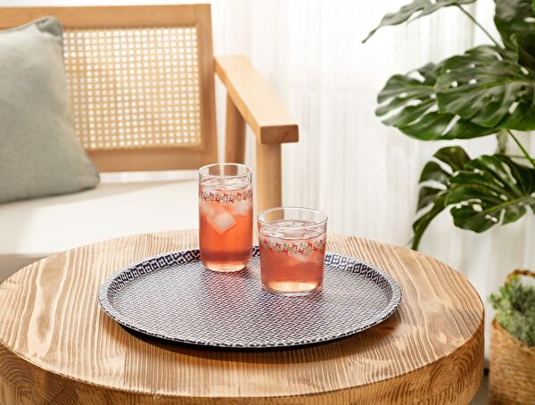 Plateau Rond Rêve Bleu Tuyau - 0