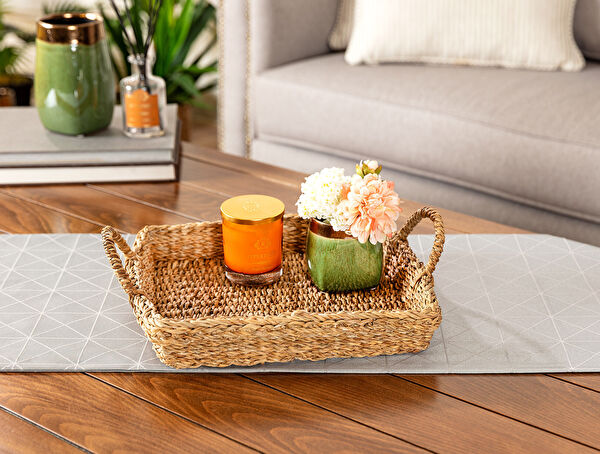 Grand plateau en osier Guam - 0