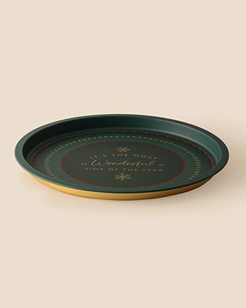 صينية معدنية مستديرة من ليندا - 0