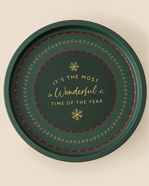 صينية معدنية مستديرة من ليندا - 1