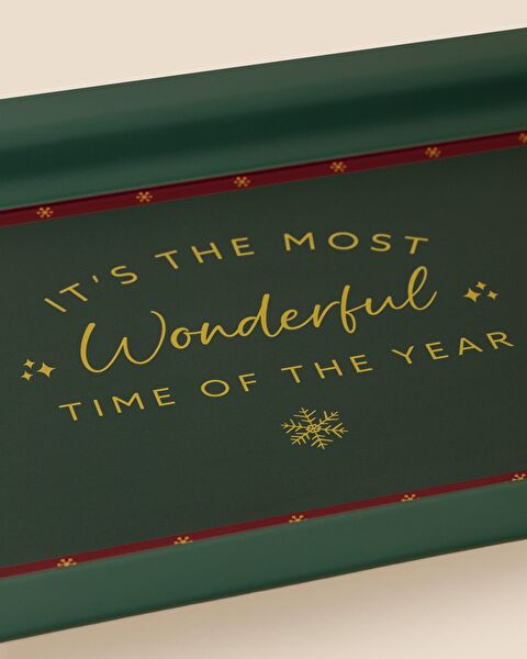 Linda Oval Metal Tray - Green - 2