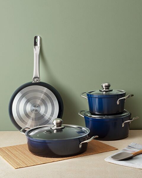 Titanium Professionele Pannenset 7-delig - Marineblauw - 2