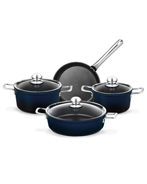 Titanium Professionele Pannenset 7-delig - Marineblauw - 6