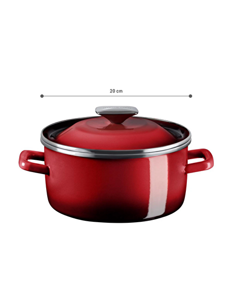 La Garde Derin Tencere - Kırmızı - 20 cm - 7