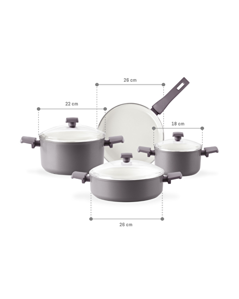 Batterie de cuisine 7 pièces en céramique Nano - 9