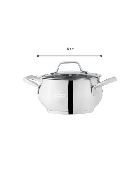 Vera Diepe Pot - Staal - 16 cm - 9