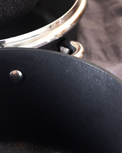 Titanium 7 Piece Cookware Set Noir - Black - 3