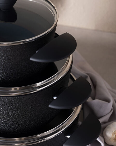 Titanium 7 Piece Cookware Set Opus - Black - 2