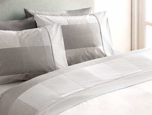 Faron Coco Crep bedrucktes Oberlaken-Set – Grau - 1