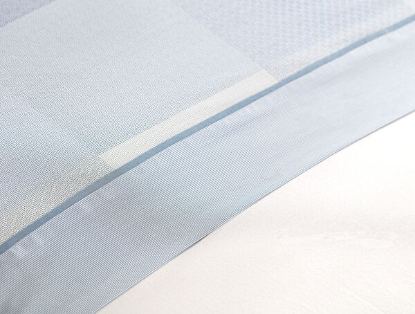 Faron Coco Crep bedrucktes Oberlaken-Set – Blau - 2