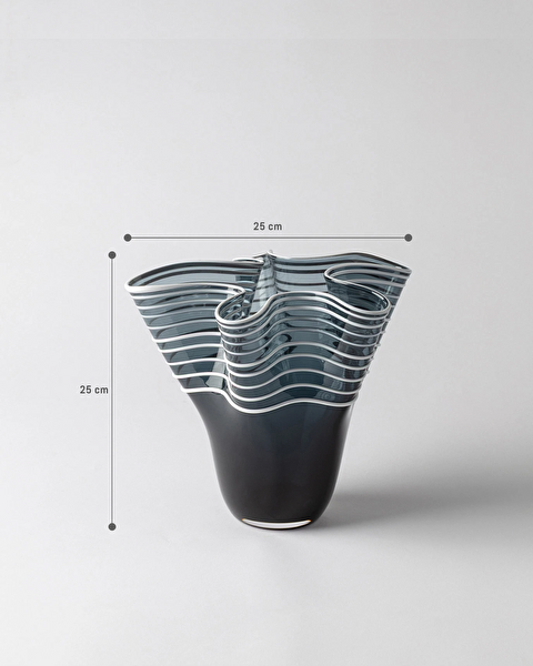 Honfleur handgemaakte glazen vaas - middelgroot - 6