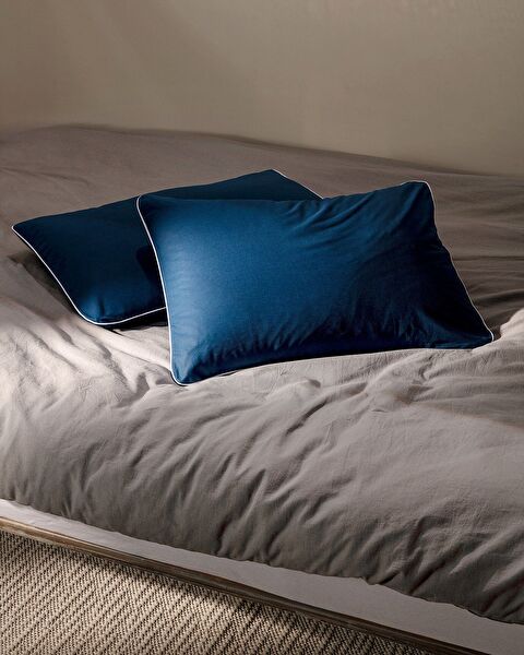 طقم من 2 غطاء وسادة تيلدا مع حواف - 0