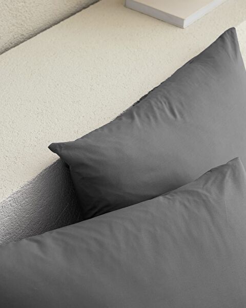 Manon 100% Cotton Pillowcase Set - Anthracite - 2