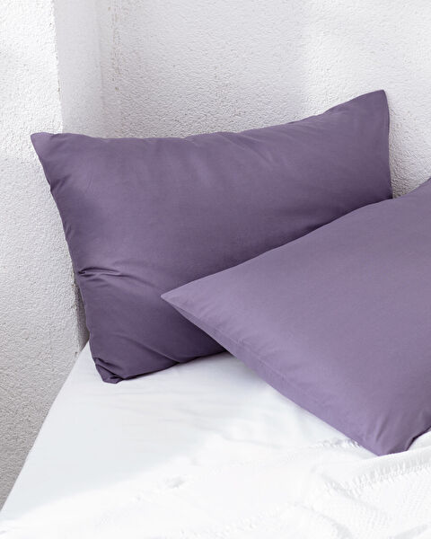 Manon 100% Cotton 2-Piece Pillow Case Set - Purple - 1