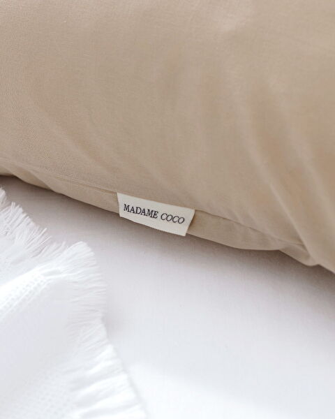 Manon 2'li Yastık Kılıfı Seti - Koyu Bej - 3