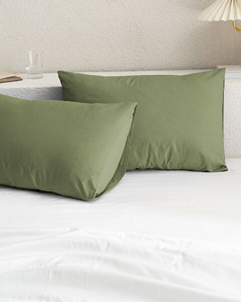 Manon 100% Cotton Pillowcase Set - Khaki - 1