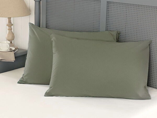 Manon 100% Cotton Pillowcase Set - Khaki - 0