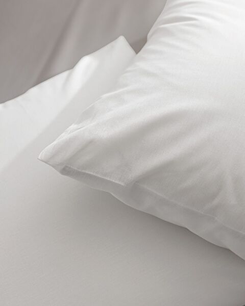 Manon 100% Cotton Ranforce Plain 2-Piece Pillowcase Set - White - 3