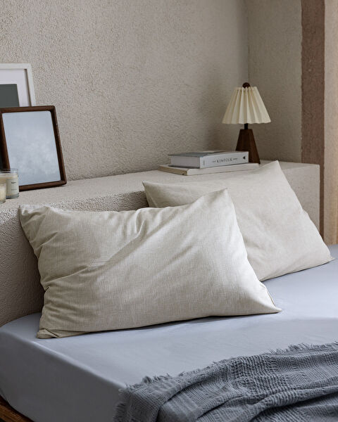 Delrico 2-Piece Pillowcase - Beige - 0