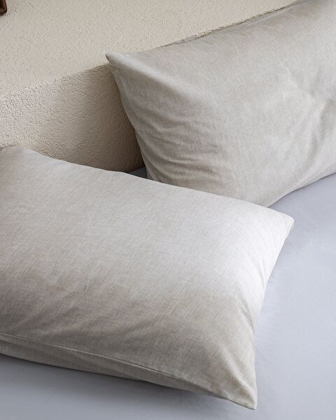 Delrico 2-Piece Pillowcase - Beige - 1