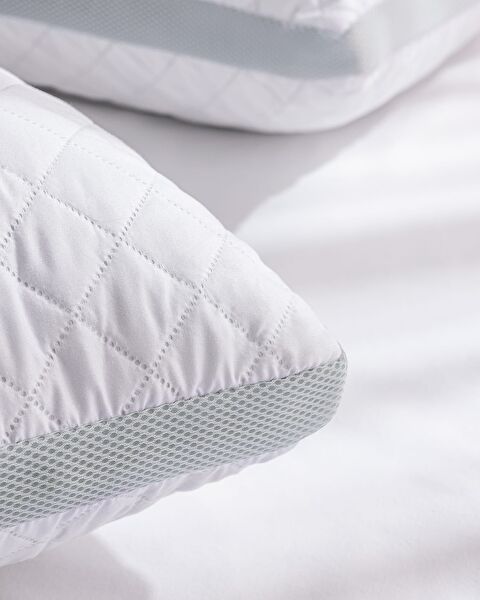وسادتان بتقنية التهوية - أبيض/رمادي فاتح - 5