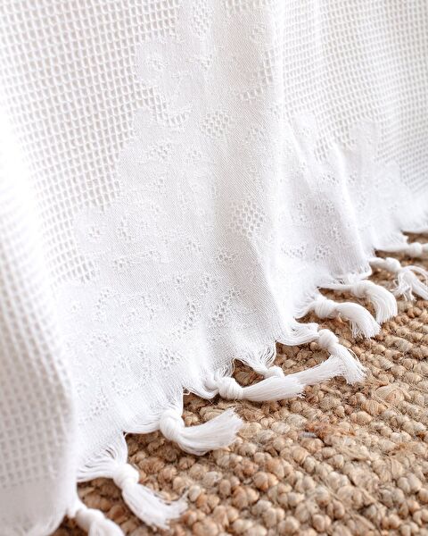 Couvre-lit Double Alisya - Blanc - 3