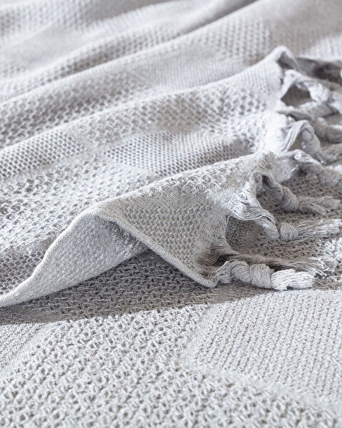 Couvre-lit double Basile - Gris - 3