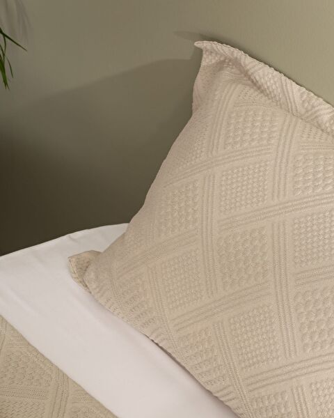 Couvre-Lit Double Triangle - Beige - 2