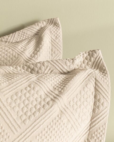 Couvre-Lit Double Triangle - Beige - 5