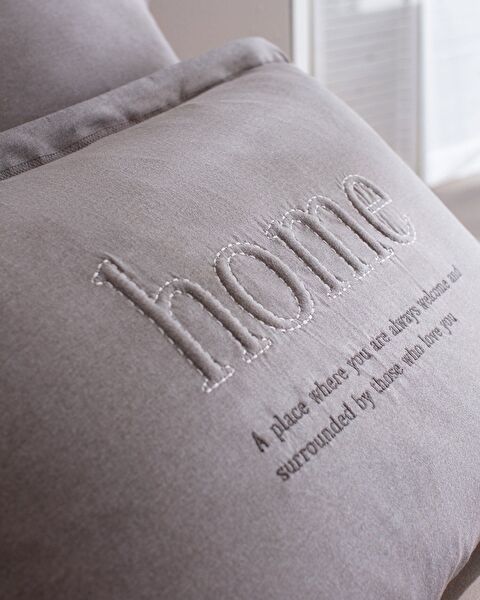 Bobigny Çift Kişilik Pamuklu SuperSoft Comforter Set - Antrasit - 6