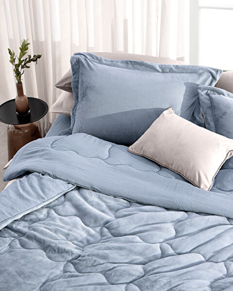 Kaira Doppel-Bettdecken-Set – Indigo - 3