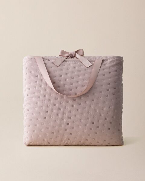 Rennes Çift Kişilik Yatak Örtüsü - Pudra - 6