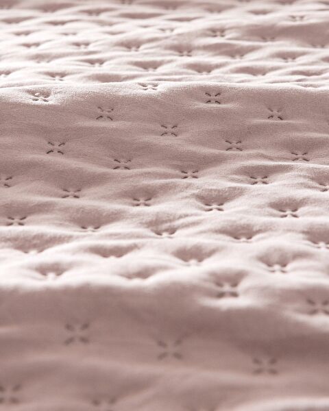 Rennes Çift Kişilik Yatak Örtüsü - Pudra - 3