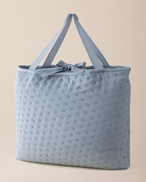 Rennes Çift Kişilik Yatak Örtüsü - İndigo - 7