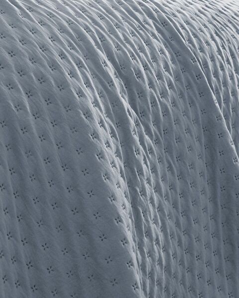 Rennes Çift Kişilik Yatak Örtüsü - İndigo - 4