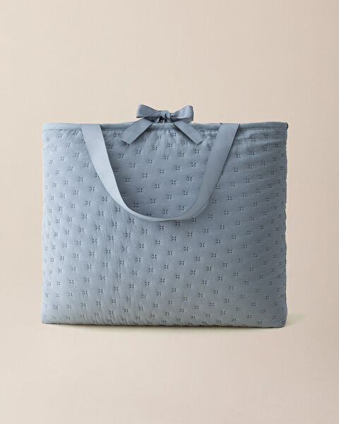 Rennes Çift Kişilik Yatak Örtüsü - İndigo - 6