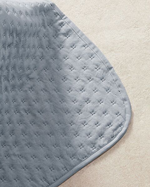 Rennes Çift Kişilik Yatak Örtüsü - İndigo - 5